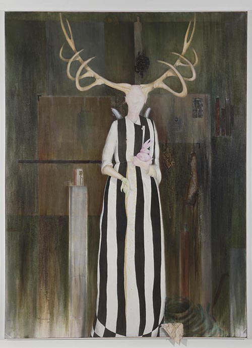 Зоран Велимановић - Време снова (2018 - уље на платну -метал песак платно - 160x120цм)