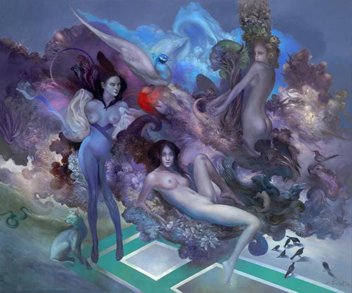 Жељко Дјуровић - Зелена опасност (2023 - уље на платну - 163x195цм)