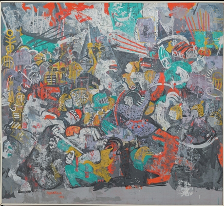 Kosovska bitka, 1953. kombinovana tehnika platno, 172x190cm