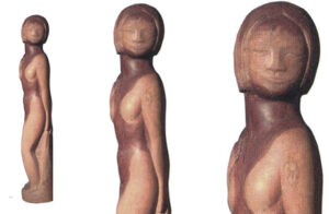 Ženski akt, drvo orah