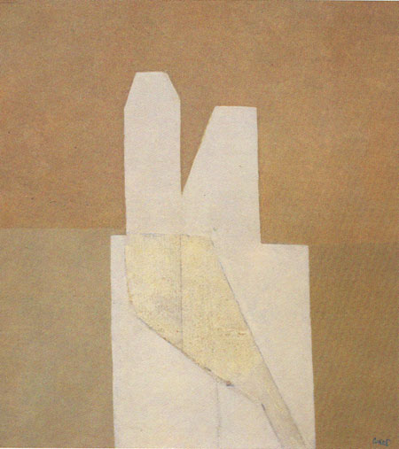 Uprošćene forme I, 1969, ulje na platnu, 50x46cm