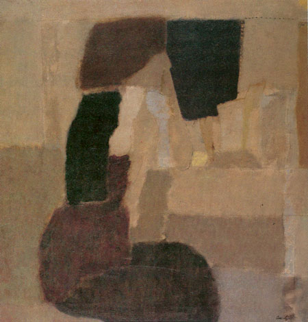 Devojka iz profila, 1973, ulje na platnu, 65x63cm